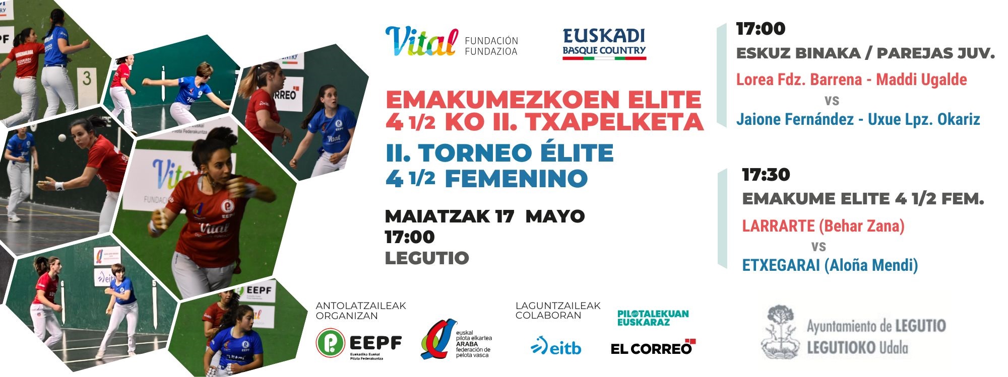 Emakumezkoen elite 4 1/2ko eskupilota txapelketa.