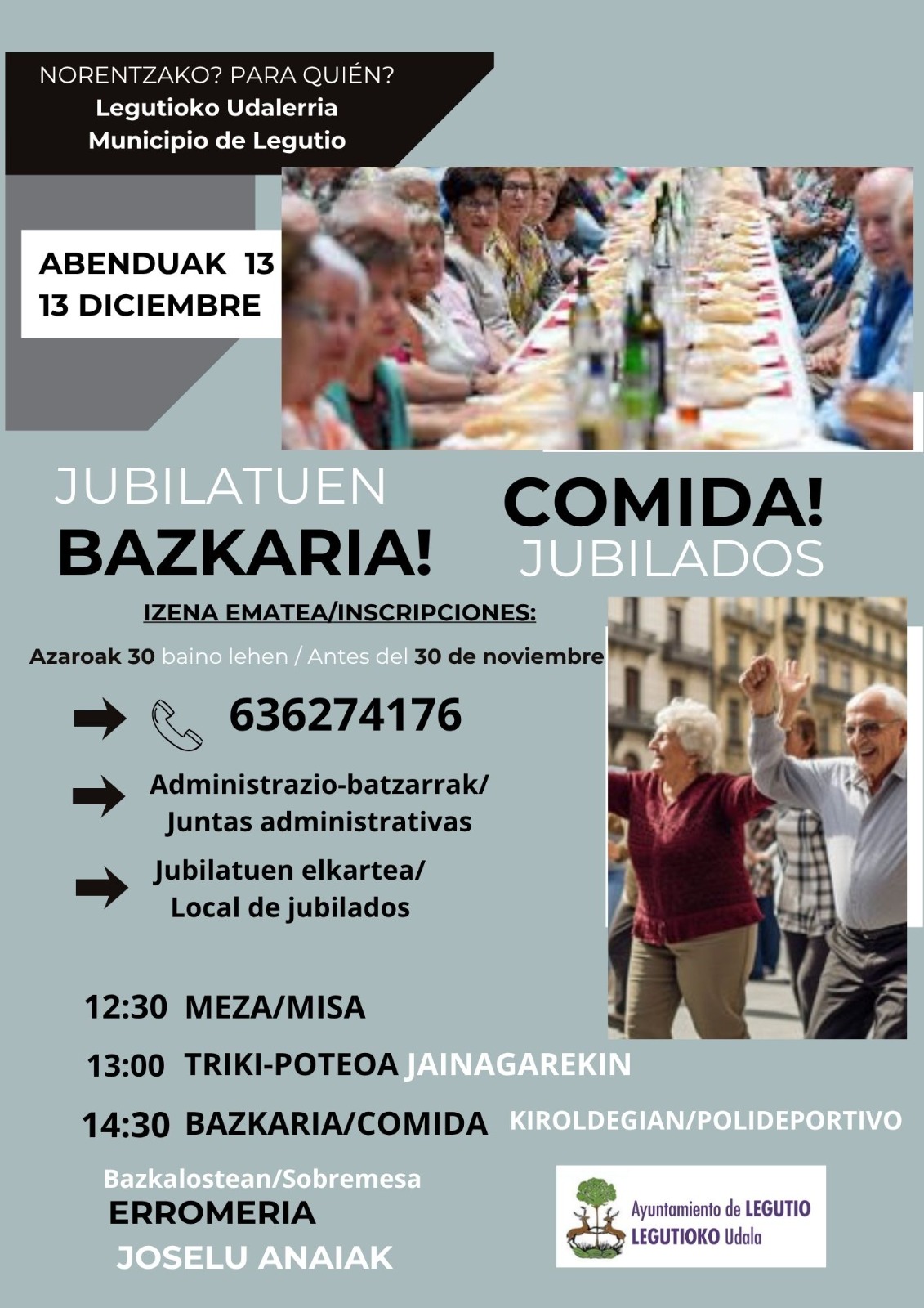 COMIDA DE JUBILADAS/OS