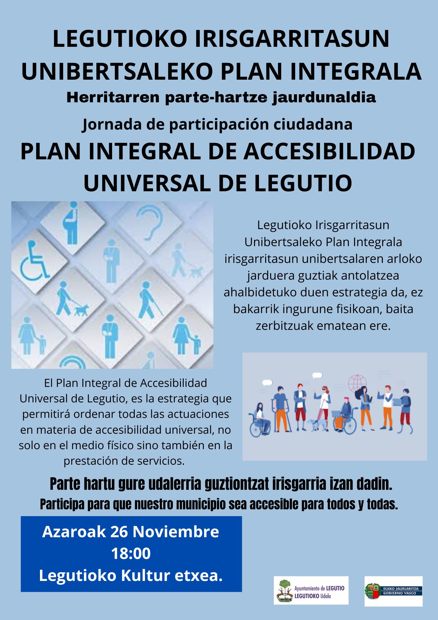 Legutioko irrisgarritasun unibertsaleko plan integrala. Herritarren parte - hartze jaurdunaldia.