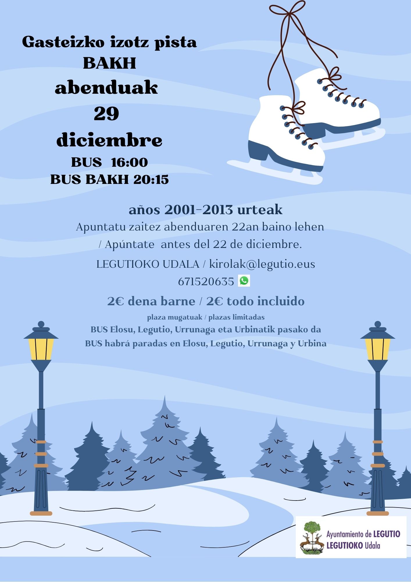 Izotz pistara txangoa. Excursión pista de hielo.