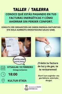 Conoce tu factura energética. Taller práctico. 19/02/2026