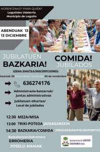 COMIDA DE JUBILADAS/OS