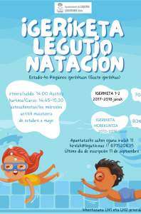 Curso NATACIÓN  Fin plazo de inscripción 11 de septiembre