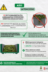 Gestión de los residuos de poda.