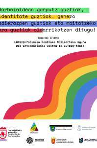Maiatzaren 17a  "LGTB+fobiaren aurkako eguna"   