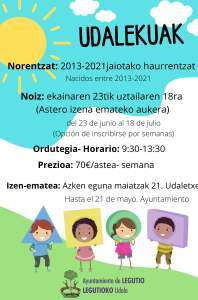 2025eko udalekuak
